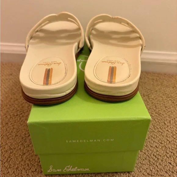 Sam Edelman Nettie Ivory Leather Sandal - Picture 3 of 5